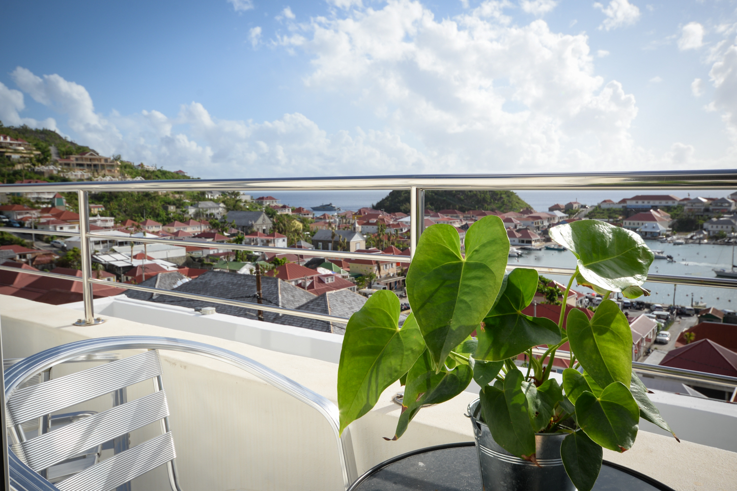 vue terrasse et baie